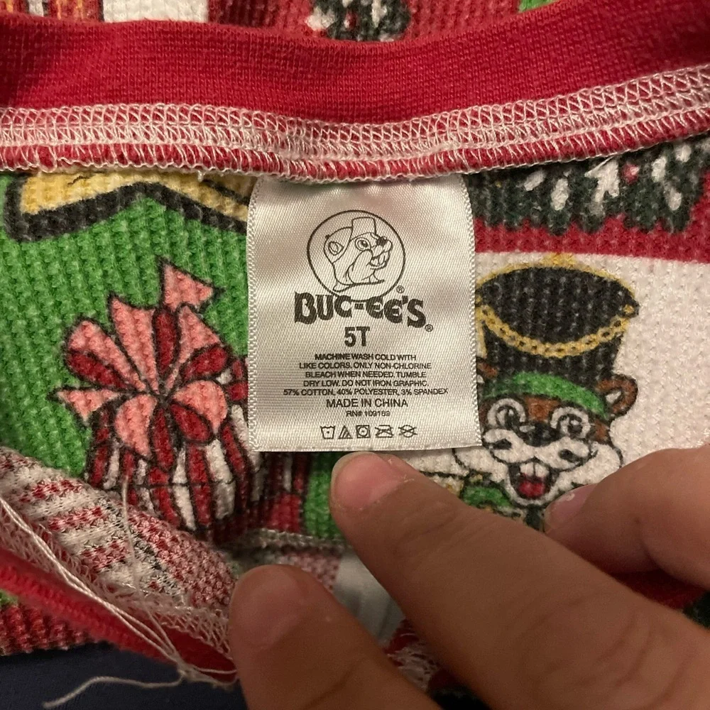 Bucees Holiday Nutcracker Kids Footless Pajamas size 5T